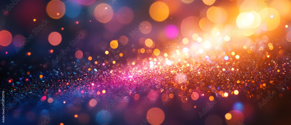 Wall mural glitter and blurred light on a bright background are useful for designing invitations to festive eve