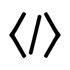 HTML Code Tags Illustration for Web Development and Programming Iconography Design