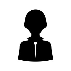 Silhouette of a professional woman wearing a blazer or suit jacket