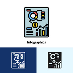 Infographics Icon Filled Collection With Multi Styles