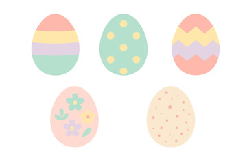 Vibrant collection of pastel colored Easter eggs featuring diverse decorative patterns and unique designs for holiday celebration