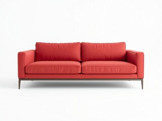 red sofa isolated on white