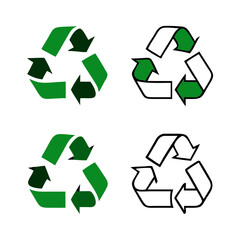 Obraz premium recycle icon set. Recycle sign isolated on white background