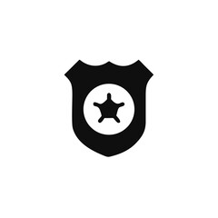 police badge vector icon Illustration