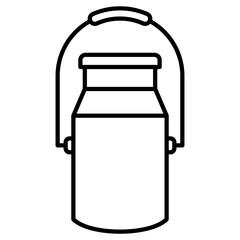 Vector Milk Can Icon – Farming and Agriculture Flat Style