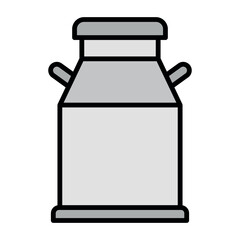 Vector Milk Can Icon – Farming and Agriculture Flat Style