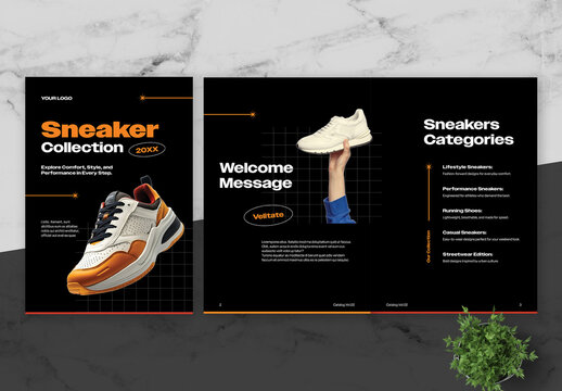 Orange And Black Sneakers Catalog