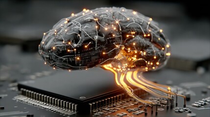 Conceptual Representation of Artificial Intelligence and Neural Networks on a Circuit Board