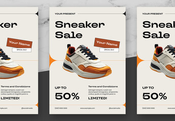 Brown And Black Sneaker Sale Flyer