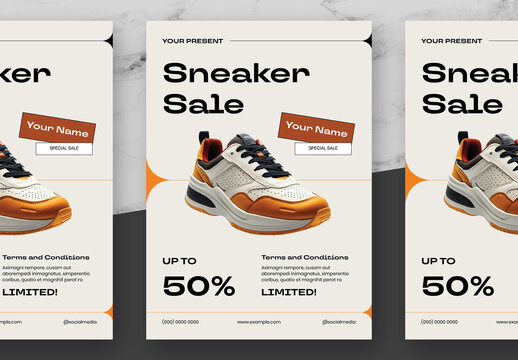 Brown And Black Sneaker Sale Flyer