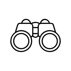 Binoculars in minimalist design on white background for Camping & Outdoor Life  