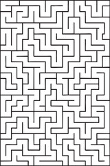 Abstract Labyrinth Pattern - kids coloring page