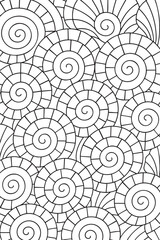 Abstract Seashell Pattern - kids coloring page