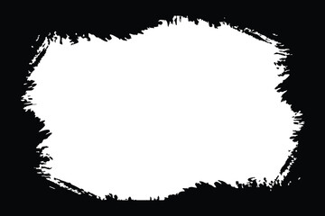 Grunge border frame texture background. Abstract overlay for social media, poster, brochure, flyers, screen print texture, card, wallpaper, background. Vector illustrator. 