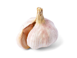 Garlic bulb isolated on white background. Selective Focus