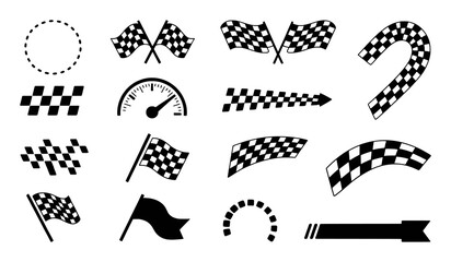 Collection of Racing and Speed Themed Icons and Graphics