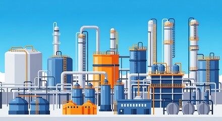 Obraz premium Industry Factory Plant. (1)