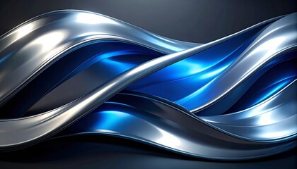 Liquid chrome texture, reflective metallic surface, abstract waves