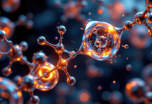 high resolution molecular fantasy, glutathione peroxidase glowing with selenium atom core, catalyzing hydrogen peroxide into water molecules, shimmering bonds break, safe atmosphere created.