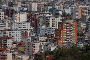 Aerial view of city in Albania