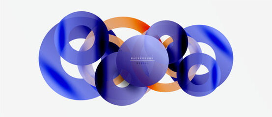 Abstract flowing ribbons, blue, orange hues. Modern design element, minimalist composition, clean background. Subtle gradients present.