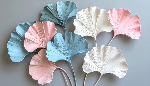 Pastel Ginkgo Leaves (1)