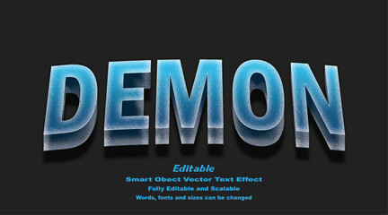 Demon Text Effect Dark, Scary and Horror Typography Style.