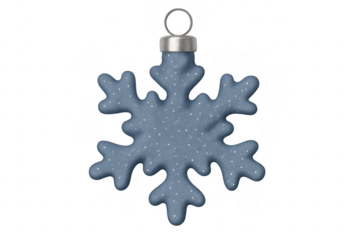 Blue snowflake christmas ornament decorating winter holiday celebrations