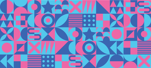 Naklejka premium Decorative geometric pattern vector background