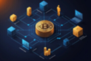 blurry image of crypto blockchain technology, borderless transactions