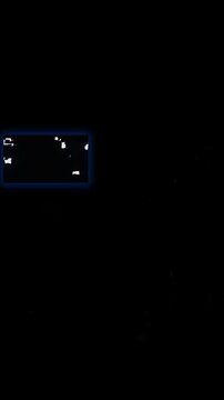 Dark abstract background featuring a futuristic blue glitch effect with white specks of light inside a rectangular frame on a black screen 4K