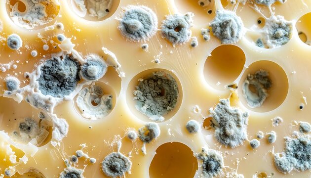 Close-up of moldy cheese