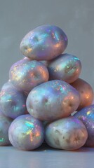 Glowing Potatoes with Iridescent Colors
