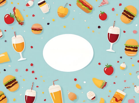 An e-commerce online ads banner for food and drinks