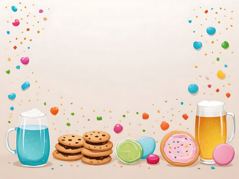 An e-commerce online ads banner for food and drinks