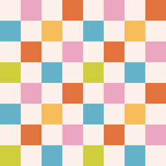 Playful Pastel Checkerboard