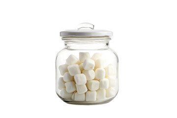 Soft vanilla marshmallow isolated on transparent background