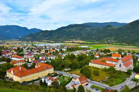 Buildings of the dominican monastery in the town of Freisach in Carinthia, Austria
