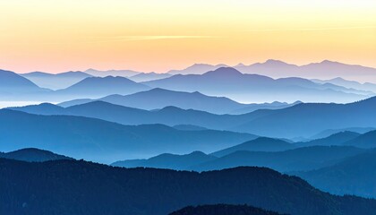Obraz premium Misty mountain range at dawn (4)