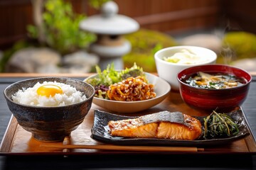 traditional japanese food in restaurant