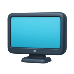 3D Render Modern computer monitor suitable for office, gaming, or productivity setups, ideal for digital display applications.