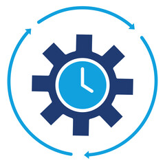 Efficiency Flat Blue Icon
