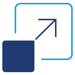 Scalability Flat Blue Icon