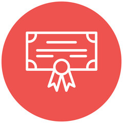 Diploma line icon style