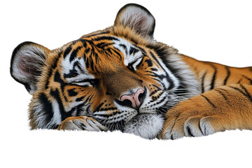 Obraz premium Royal Tiger Portrait isolated on transparent background
