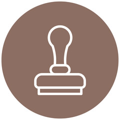 Stamp line icon style