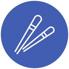 Chopsticks line icon style