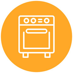 Oven line icon style