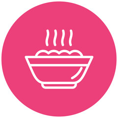 Bowl line icon style