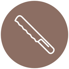 Bread Knife line icon style